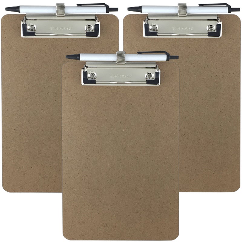 Trade Quest Pen Holder Memo Clipboards 6'' x 9'' (3 - Pack) (Pen Included) - Image 1